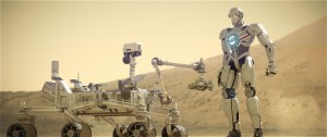 Робот смотрит на Марсаход