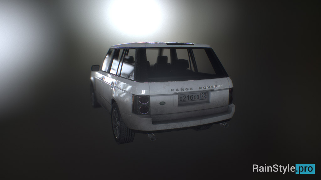 Автомобиль range rover в потемках
